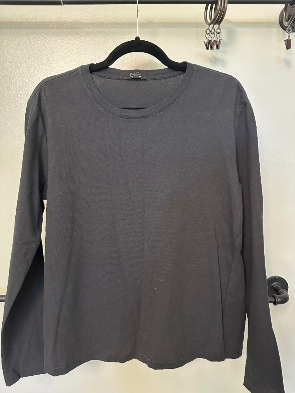 nuuds Black Long Sleeve Everyday Tee